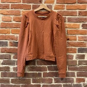 Wulfka marina puff sleeve sweatshirt - Rust - xs